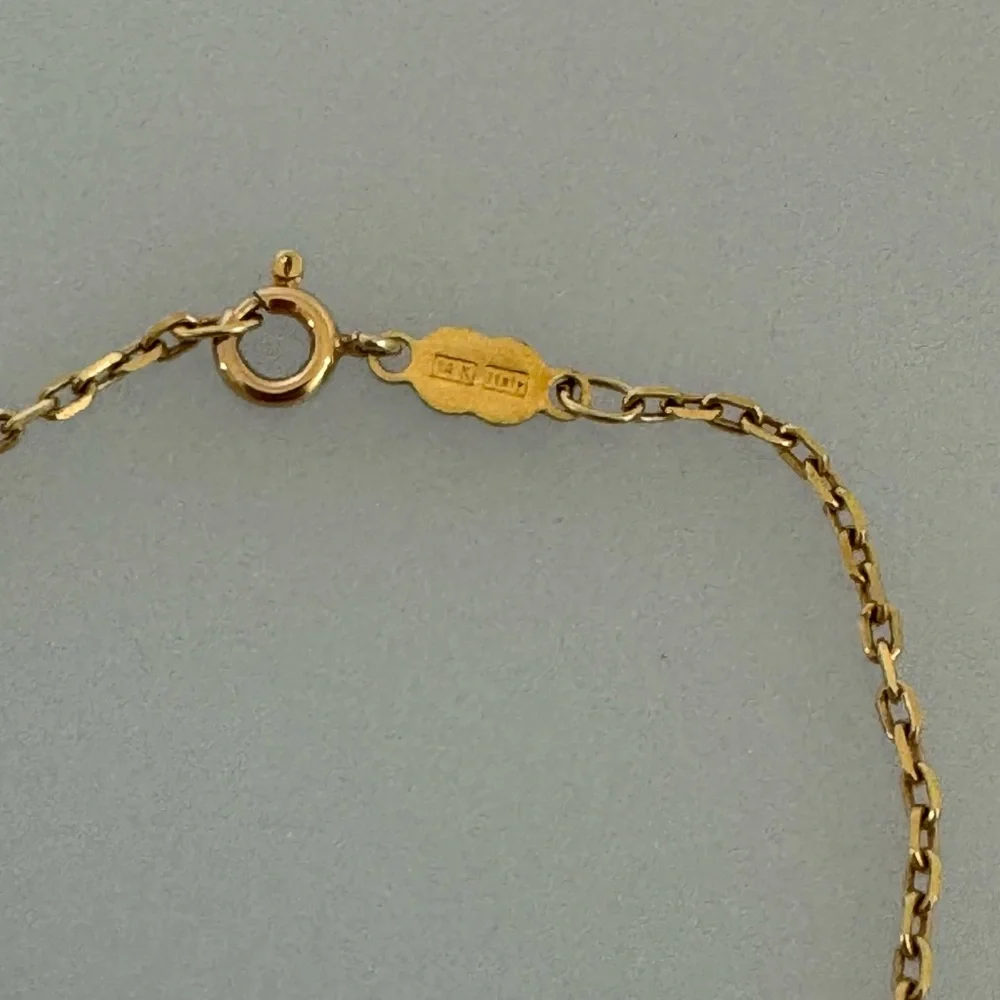 14k real solid gold sweet sixteen Real pearl bracelet
